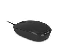 NGS Flame-C | Ratón óptico con Cable, Conexión USB, 100 dpi, Instalación Plug and Play, ambidiestro, Rueda de Desplazamiento + 2 Botones, Líneas ergonómicas, Color Negro