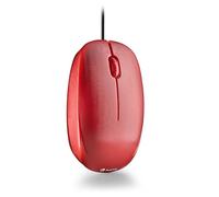 NGS FLAME RED - Ratón Óptico 1000dpi con Cable USB, Ratón para Ordenador o Portátil con 3 Botones, Ambidiestro, Rojo