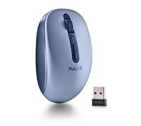 NGS Fog Dual Blue - Ratón inalámbrico Dual, silencioso. Plug & Play | Doble conexión: Compatible con Tecnología Bluetooth 5.2 y 2.4 GHz, Ergonómico, sensor 800/1200/1600 DPI. Ambidiestro