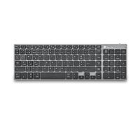 NGS Fortune-BT- Teclado Inalámbrico Multidispositivo Recargable, Bluetooth 5.0, Alcance 10 Metros, QWERTY Portugués, Color Negro
