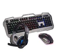 NGS GBX-1500 Kit Gaming Teclado Multimedia + Ratón Óptico + Auricular Estéreo con Micrófono (Teclado AZERTY Idioma Francés)
