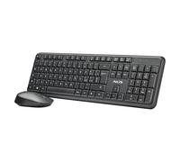 NGS Harmony Kit - Conjunto Silencioso de Teclado Y Ratón Inalámbrica con 12 Teclas Multimedia, Diseño Italiano