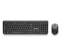 NGS Harmony Kit - Conjunto Silencioso de Teclado Y Ratón Inalámbrica con 12 Teclas Multimedia, Diseño Español
