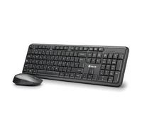 NGS Harmony Kit - Conjunto Silencioso de Teclado Y Ratón Inalámbrica con 12 Teclas Multimedia, Diseño Italiano