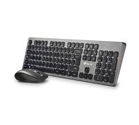 NGS - IDOL KIT teclado Ratón incluido Oficina RF inalámbrico QWERTY Negro, Plata