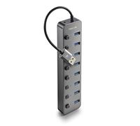 NGS IHUB 8 - Hub USB 3.0 con 8 Puertos, Interruptores Independientes, Alta Velocidad 5 Gbps, Compatible con PC y Mac, Incluye Adaptador de Corriente 5V/3A, Diseño Portátil y Compacto