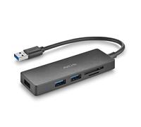 NGS IHUB Reader - Hub USB 3.0 con Lector de Tarjeta, 5 Puertos, Alta Velocidad 5 Gbps, Compatibilidad Universal, PC y Mac, Sistema Plug&Play, Diseño Compacto y Portátil, Cable de 190mm