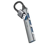 NGS IHUB4 MICRO HUB 4 Puertos USB-A 3.2 5000Mbit/s a 1x USB 3.2 / 3x USB Plata