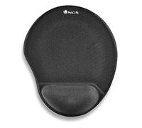 NGS Kilim Gel - Alfombrilla Ergonómica para Ratón con Reposamuñecas, Mouse Pad Antideslizante, 25x21x2 cm, Color Negro