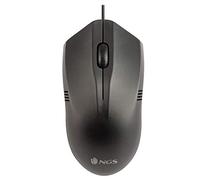 NGS Ratón Easy Betta Óptico 1000 dpi con Cable USB, Plug and Play, 3 Botones, Mouse, Negro