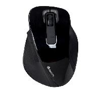 NGS BOW BLACK - Ratón Inalámbrico RF 2,4Ghz, Ratón Óptico Sin Cable 800/1200/1600dpi para Ordenador, Scroll + 5 Botones, Ergonomía Diestros, Negro