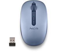 NGS Ratón inalámbrico Dual Bluetooth 5.2 1600 DPI Azul silencioso ergonómico