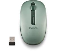 NGS Ratón inalámbrico Dual Bluetooth 5.2 1600 DPI Verde silencioso ergonómico