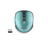 NGS EVO Rust Ice - Ratón inalámbrico Recargable de 2,4 GHz para Ordenador/Portátil/MacBook/PC/Mac/iPad/Tablet, Teclas Silenciosas, 3 Niveles de dpi: 800/1200/1600, Diseñado para Diestros, Azul