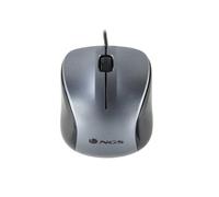 NGS Crew - Ratón Óptico 1200dpi con Cable USB, Ratón para Ordenador o Portátil con 2 Botones, Ambidiestro, Gris