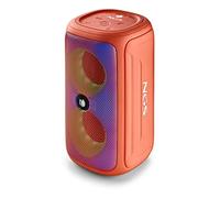 NGS Roller Beast Coral - Altavoz Portátil Potente de 32w Compatible con Tecnología Bluetooth 5.0 y TWA, Luces RGB, Resistente al Agua y al Polvo ipx5, Micrófono, Manos Libres, hasta 40 h, Coral.