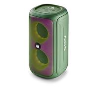 NGS Roller Beast Green - Altavoz Portátil Potente de 32w Compatible con Tecnología Bluetooth 5.0 y TWA, Luces RGB, Resistente al Agua y al Polvo ipx5, Micrófono, Manos Libres, hasta 40 h, Verde.