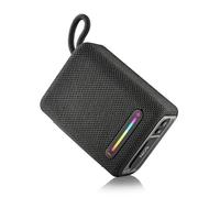 NGS Roller Furia 1 Black - Altavoz Portátil Bluetooth 5.0, 15 W, IPX6 Impermeable, Luces RGB, True Wireless TWS, USB, Batería 9 Horas, Negro