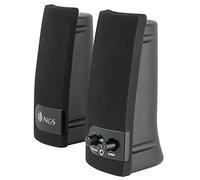 NGS SB150- Altavoces Multimedia 2.0 para PC, 2W, Salida Auriculares, Conexión USB, Negro