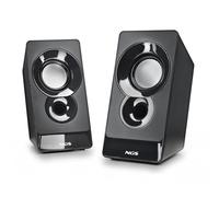 NGS SB210 - Altavoces Estéreo PC 12 W, Alimentación USB, Jack 3,5 mm, Sonido Nítido y Envolvente, Control de Volumen, Compacto, Plug & Play