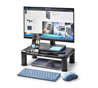 NGS Screen Stand - Soporte Elevador para Monitor, 3 Alturas ajustables | Pies antideslizantes y hueco inferior. Eleva el monitor a altura ergonómica. Soporta hasta 20 kg. 38 × 24 × 11,4 cm.