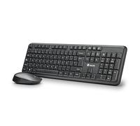 NGS Serenity Kit - Conjunto Silencioso de Teclado y Ratón Inalámbrico con 12 Teclas Multimedia, Diseño Portugués