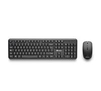 NGS Serenity Kit - Conjunto Silencioso de Teclado y Ratón Inalámbrico con 12 Teclas Multimedia, Diseño Español