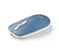 Ratón Inalámbrico por Bluetooth NGS Shell-RB/ Batería recargable/ Hasta 1600 DPI/ Azul/ Blanco/ Rosa