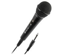 NGS Singer Fire - Micrófono Vocal Dinámico, Micrófono con Cable de 3 Metros, Conexión Jack 6,3mm y Botón On/Off