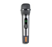 NGS Singer Star - Micrófono Inalámbrico Dinámico 2,4GHz, Autonomía 30h, Control de Volumen y Eco, Indicador de Batería, Conexión Jack 3,5mm y 6,3mm - Ideal para Karaokes y Eventos