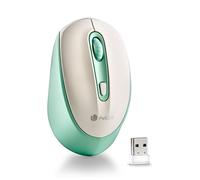 NGS Smog-RB Mint- Ratón Inalámbrico Recargable Multidispositivo con Iluminación LED, con Tecnología Bluetooth 3.0/5.0, 2,4 GHz, 10M Distancia, 50 Horas de Batería, Color Verde y Blanco