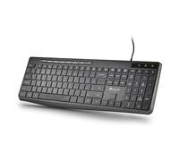 NGS Technology Teclado Spectra – Ultra Slim, silencioso, USB-A, 20 teclas multimedia