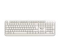 NGS Spike Teclado con Cable Conexión USB con 12 Teclas Multimedia, Teclado de Membrana Color Blanco (QWERTY Español)