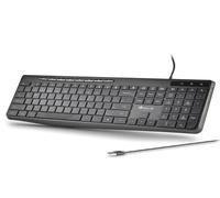 NGS Technology Teclado Spectra – Ultra Slim, silencioso, USB-A, 20 teclas multimedia