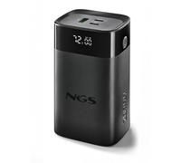 NGS Twix 20 - Batería Portátil 20000mAh, 65W Carga Rápida, USB-C 20W y USB-A QC 22,5W, Pantalla LED Precisa, Compacta y Ligera, Compatible con iPhone, Samsung, Xiaomi, Huawei, Laptop