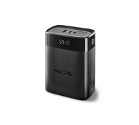 NGS TWIX 30: Batería externa portátil con carga rápida de 140W. Capacidad de 26800mAh. Indicador de nivel. Compacta. Compatibilidad.
