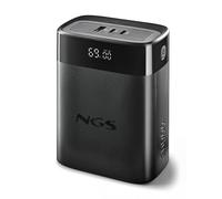 NGS Twix 30 - Batería Portátil 30000mAh, 140W Carga Rápida, PD 3.1 para Portátiles, USB-C 30W y USB-A QC 22,5W, Pantalla LED, Compacta y Ligera, Compatible con iPhone, Samsung, Huawei