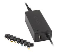 NGS W-45W - Cargador Universal Automático 45 W para Ordenador Portátil, Cargador con Salida USB 5V-2A y 8 Adaptadores Compatibles con HP, DELL, ASUS, Lenovo, Acer