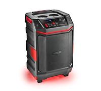 NGS Wild Bash - Altavoz Premium Portátil 300W Bluetooth/USB/AUX, Luces LED, Batería Recargable y Extraíble, Resistente al Agua IPX6, Karaoke y Función Broadcast