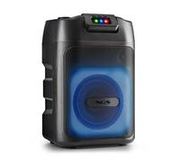NGS Wild Club - Altavoz Portátil Fiesta Bluetooth 5.2, 80 W, Luces Láser y RGB, 2 Entradas Micrófono Karaoke, Batería 5400 mAh 6H, USB/AUX/TF
