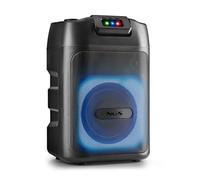 NGS Wild Club - Altavoz Portátil Bluetooth 5.2 con 80W de Potencia, TWS Luces Láser, Doble Entrada de Micrófono, Puerto USB/AUX/TF, Batería Recargable de 5400mAh, Karaoke Sonido, LED RGB.