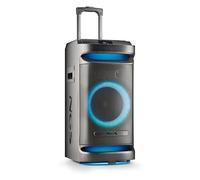 NGS Wild Space 1 - Altavoz portátil Compatible con Tecnología Bluetooth y True Wireless Stereo, Subwoofer + Doble Tweeter (Micro SD/USB/AUX IN/), Ruedas, Color Negro
