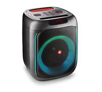 NGS Wild Swag - Altavoz Portátil, Altavoz Compatible con la Tecnología Bluetooth 5.0, True Wireless Stereo, Luces y Pantalla LED, Entrada USB, Audio TF y Auxiliar, 24 x 23 x 30 cm, 80 W, Color Negro