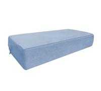 NGT new guide steps Almohada ortopédica para dormir de lado de Memory Foam Cube para un sueño plano y cómodo, 60 x 30 cm (azul claro, 60 x 30 x 12,5 cm)