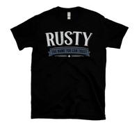 NGTDXZAES Rusty The Name You Can Trust T-Shirt Mens & Womens Novelty Idea Black XL