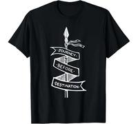 NGTDXZAES Vintage Quote Journey Before Destination Basic Stormlight Unisex T-Shirt Black L