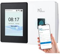 NGTeco Control Horario Empleados,Terminal Biométrica WiFi 5GHz con App Móvil y Gestión en la Nube, Control Remoto (Sin Cuotas Mensuales) para Pequeñas Empresas