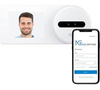 NGTeco Reloj de fichar en la Nube - TC5 con Reconocimiento Facial para Pequeñas Empresas Sistema de Registro Remoto con Software & App iOS/Android, Sin Cuota Mensual