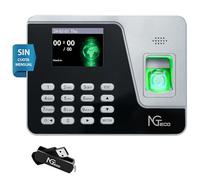 NGTeco Reloj de fichar，Máquina de Control de Asistencia para pequeñas Empresas,Reloj de Huella Digital，Sin cuota mensual para la versión Inglesa de Attendance (AS10) (Gris (inglés))