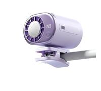 NGTFDCP Ventilador de cintura portátil, Ventilador de clip portátil Mini recargable cintura escritorio enfriamiento USB para acampar(Purple)